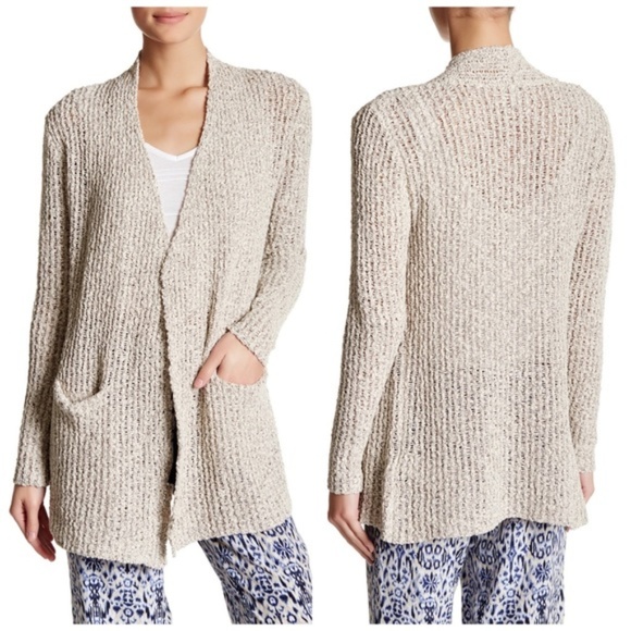 Joie Sweaters - Joie Kamie Dropstitch Cardigan in Natural